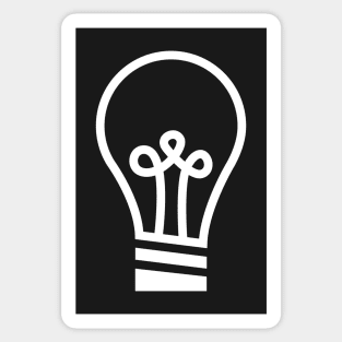 Simplistic Light Bulb - White Sticker